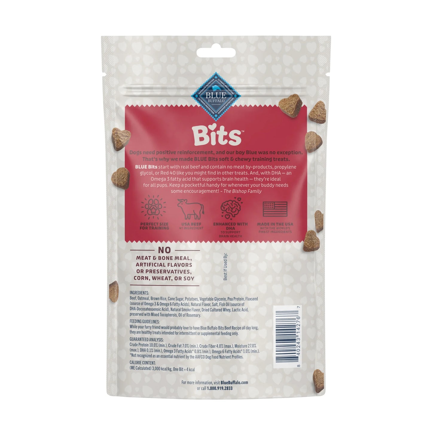 Bits Soft Dog Treats for Training, Enhanced with DHA, 11-Oz. Bag