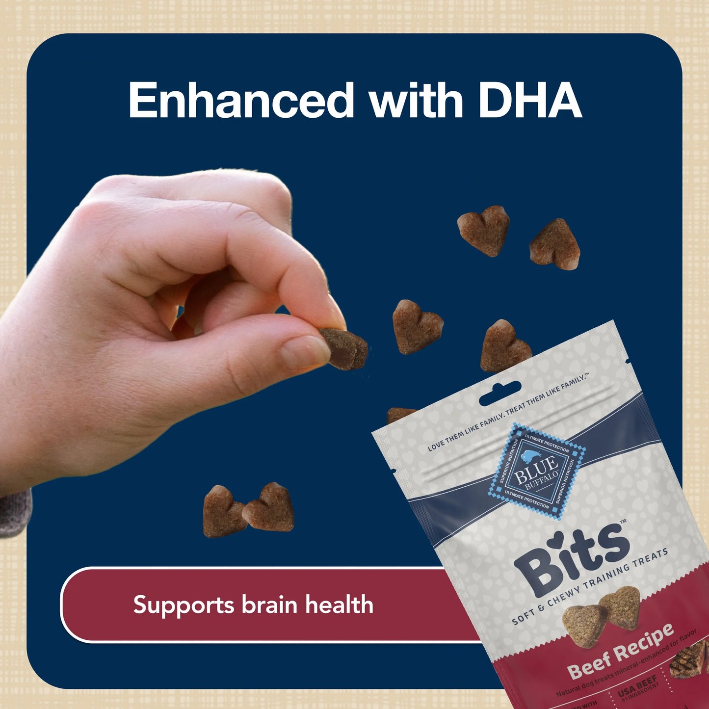 Bits Soft Dog Treats for Training, Enhanced with DHA, 11-Oz. Bag