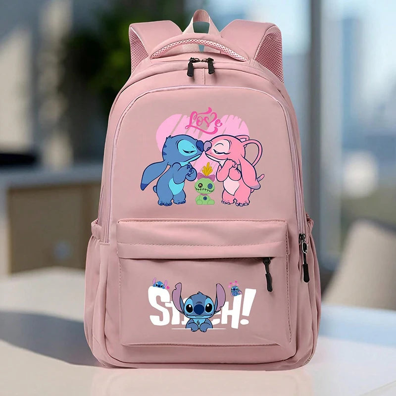 Stitch Large Capacity Backpack, Adjustable Straps for Daily Commute & Back to School, Work, Travel Carryall, Sturdy Construction