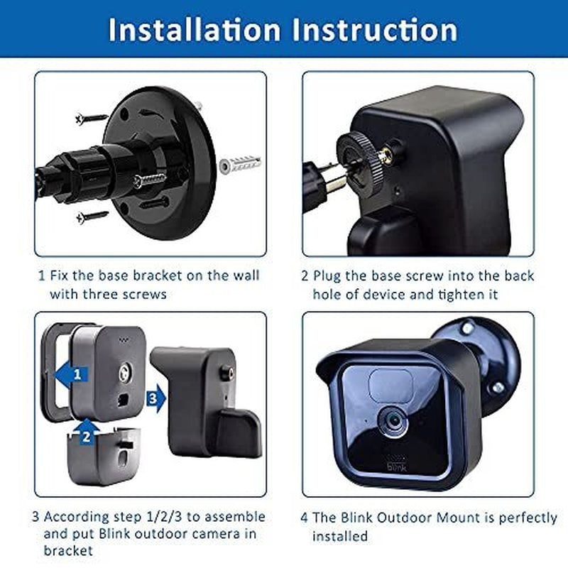 3Rd Gen Blink Outdoor Camera Mount Bracket,5 Pack Full Weather Assorted Sizes