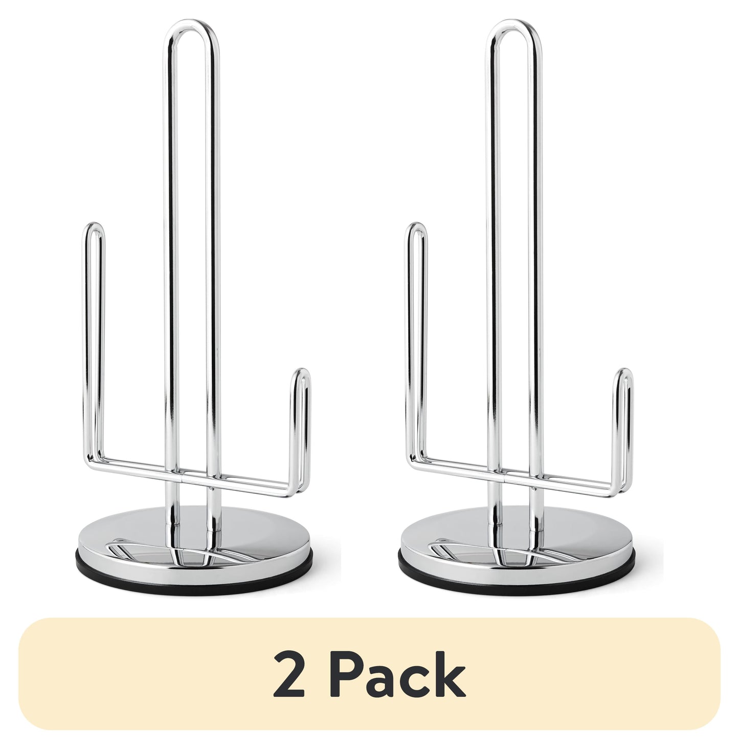 (2 Pack) Paper Towel Holder with Non-Slip Base, 13.7 Inch, Chrome