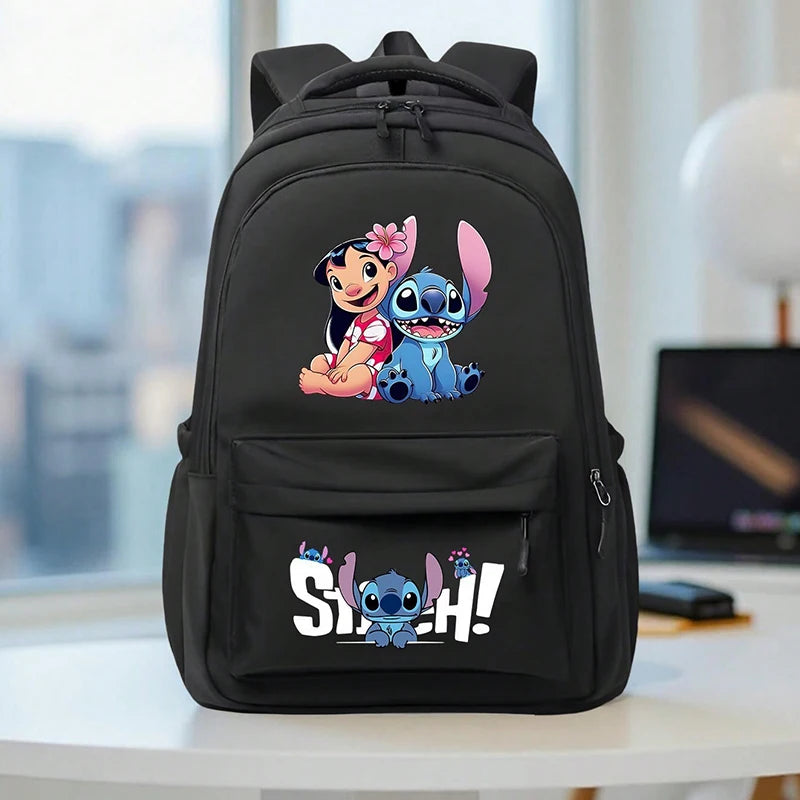 Stitch Large Capacity Backpack, Adjustable Straps for Daily Commute & Back to School, Work, Travel Carryall, Sturdy Construction