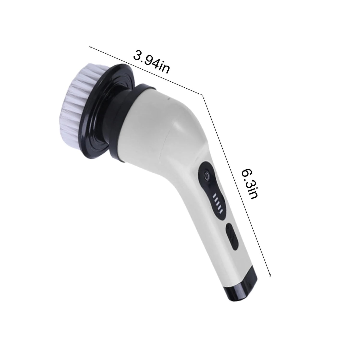Electric Spin Scrubber, Cordless Bath Tub Power Scrubber with Long Handle & 6 Replaceable Heads, Detachable as Short Handle, Shower Cleaning Brush Household Tools for Bathroom & Tile Floor