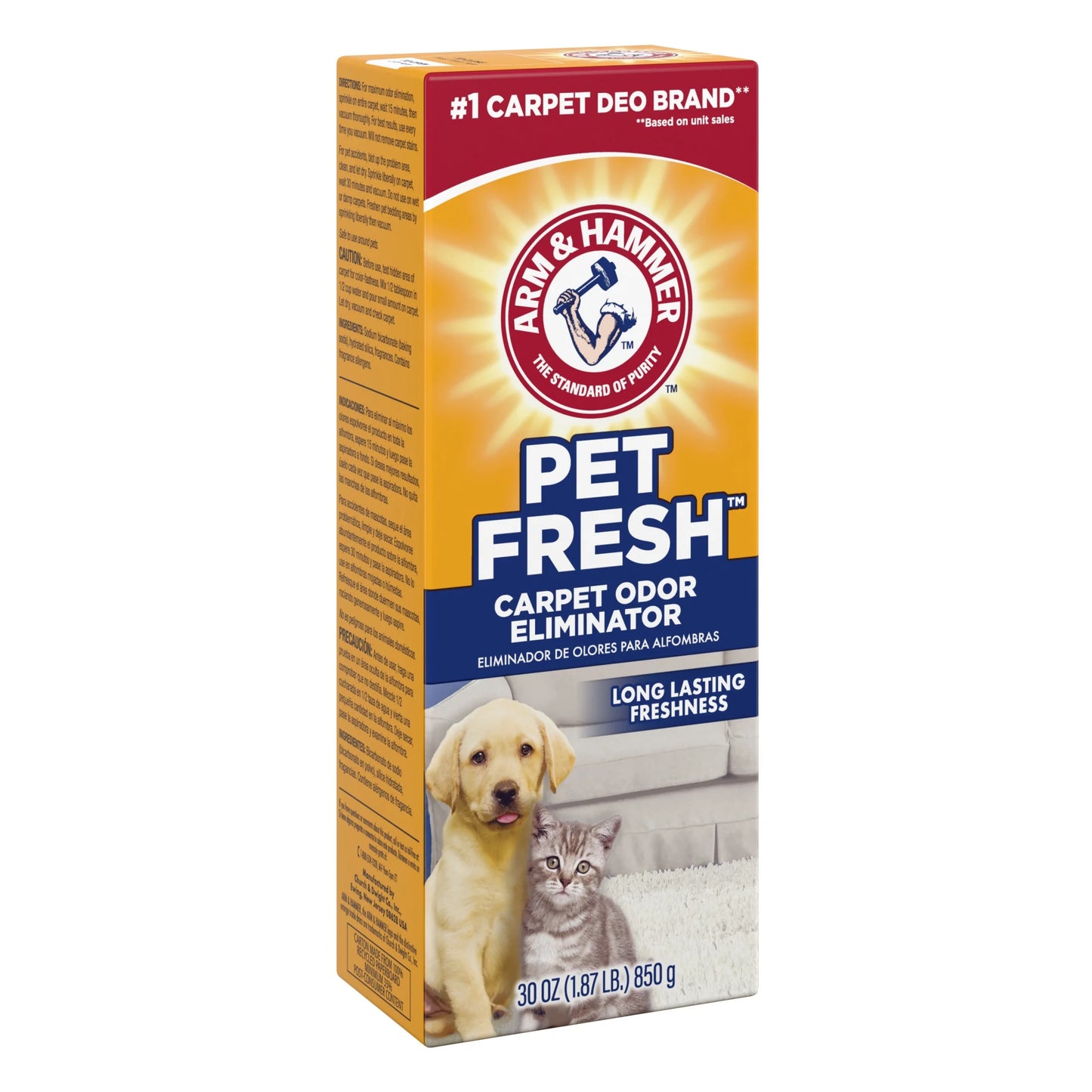 (3 Pack) Pet Fresh Odor Eliminating Deodorizing Carpet Powder, Pet Fresh, 30 Oz