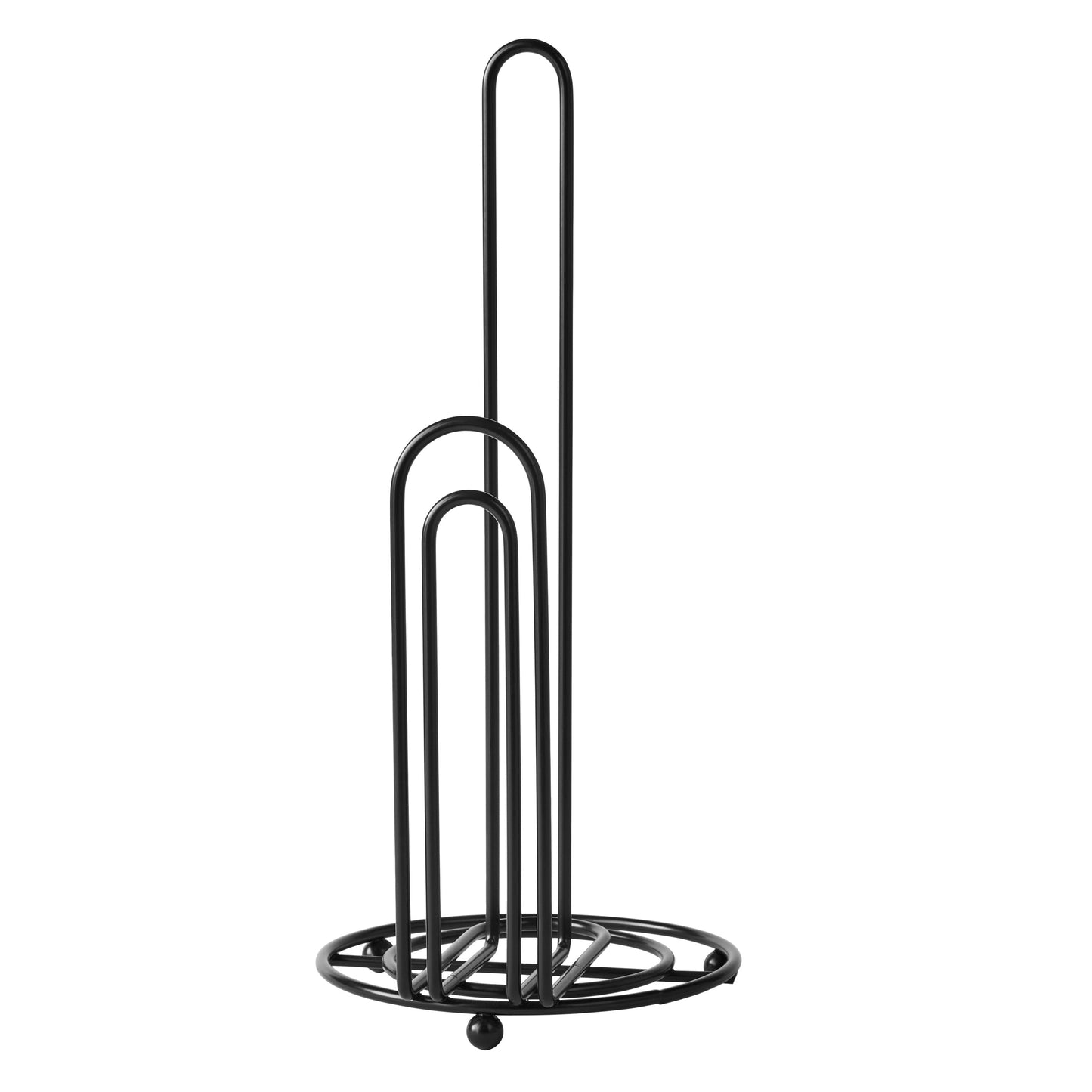 (2 Pack) 13.1" Stylish Metal Wire Paper Towel Holder, Black