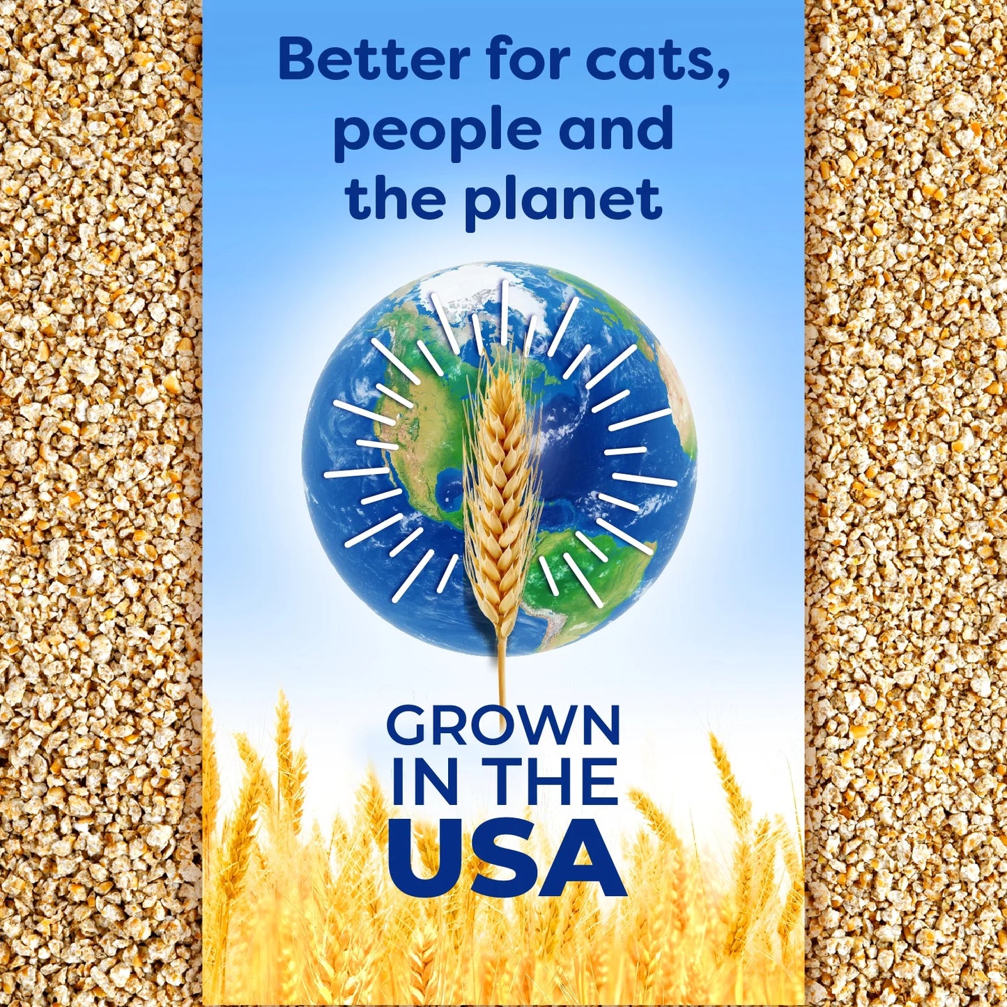 (3 Pack) Multi-Cat Natural Clumping Wheat Cat Litter, 15Lb