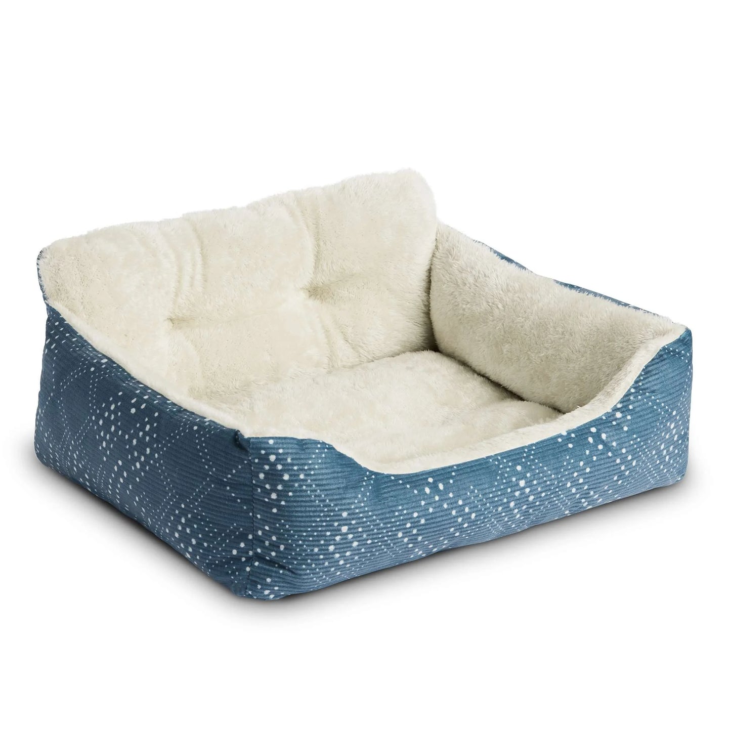 (6 Pack) Bed for Dogs & Cats, Plush Lounger, Portable, Machine Washable, Blue, 21" X 17"