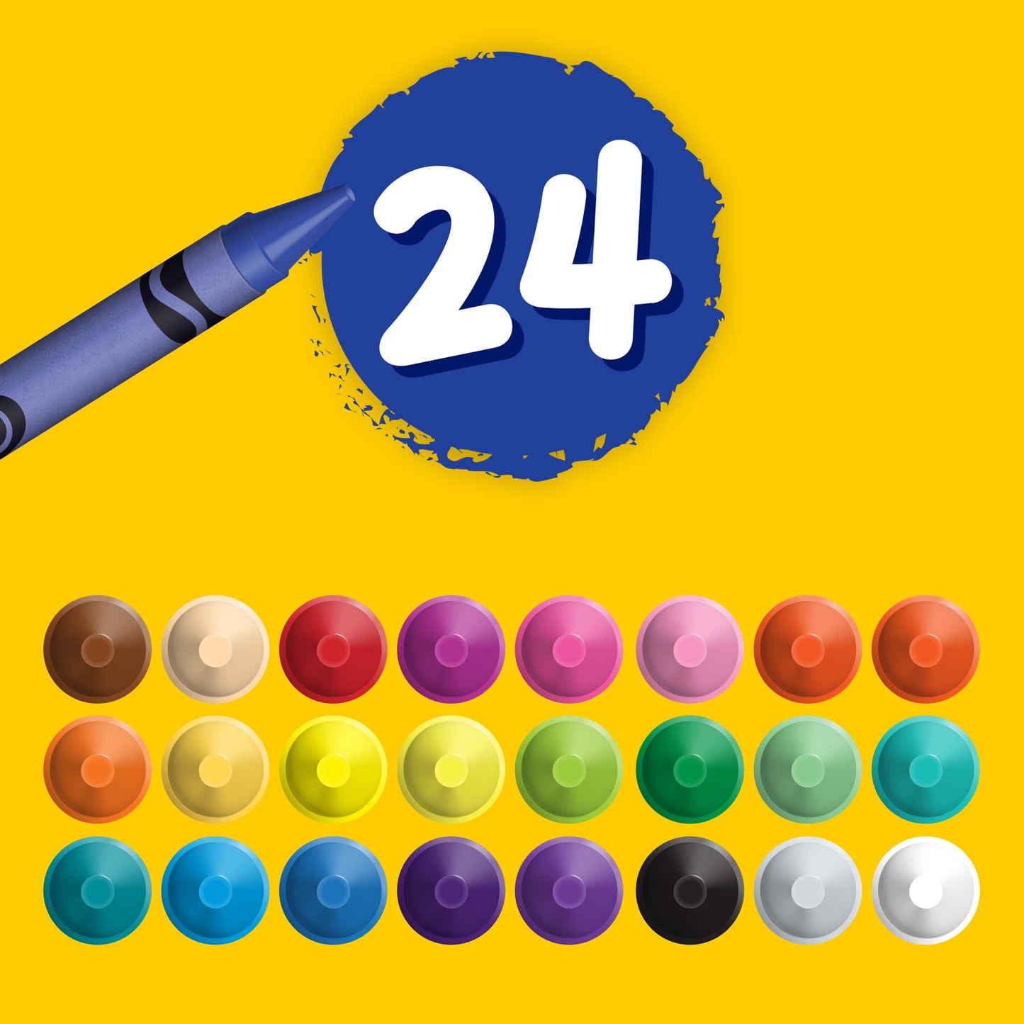 Ultra-Clean Washable Crayons, 24 Ct, School Supplies for Kids, Classroom Must Haves for Teachers, Gifts, Ages 3+