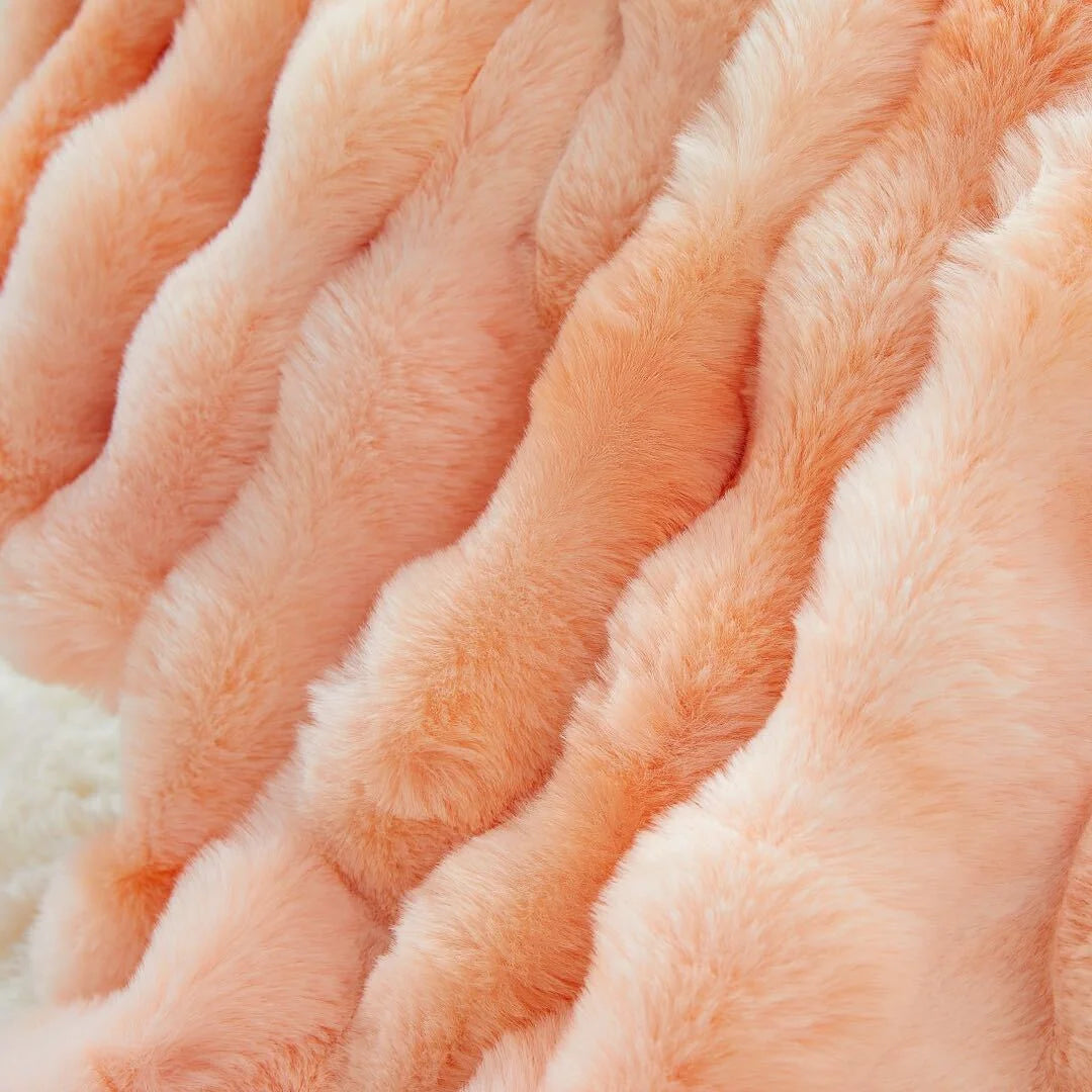 Throw Blanket for Couch Bed Fleece Flush Faux Fur Throw Blanket Back to School Room Decoration Gift 50" X 60"