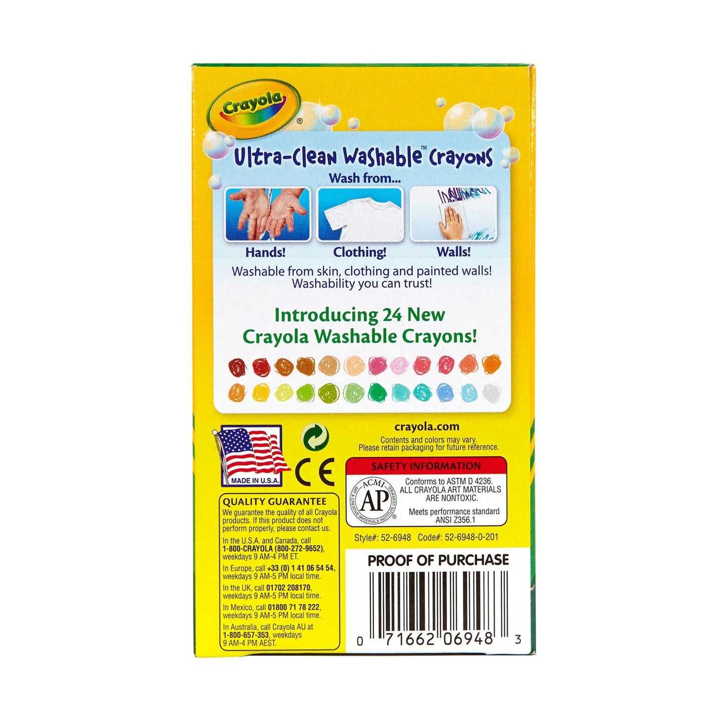 Classic Ultra-Clean Washable Crayons, 48 Count