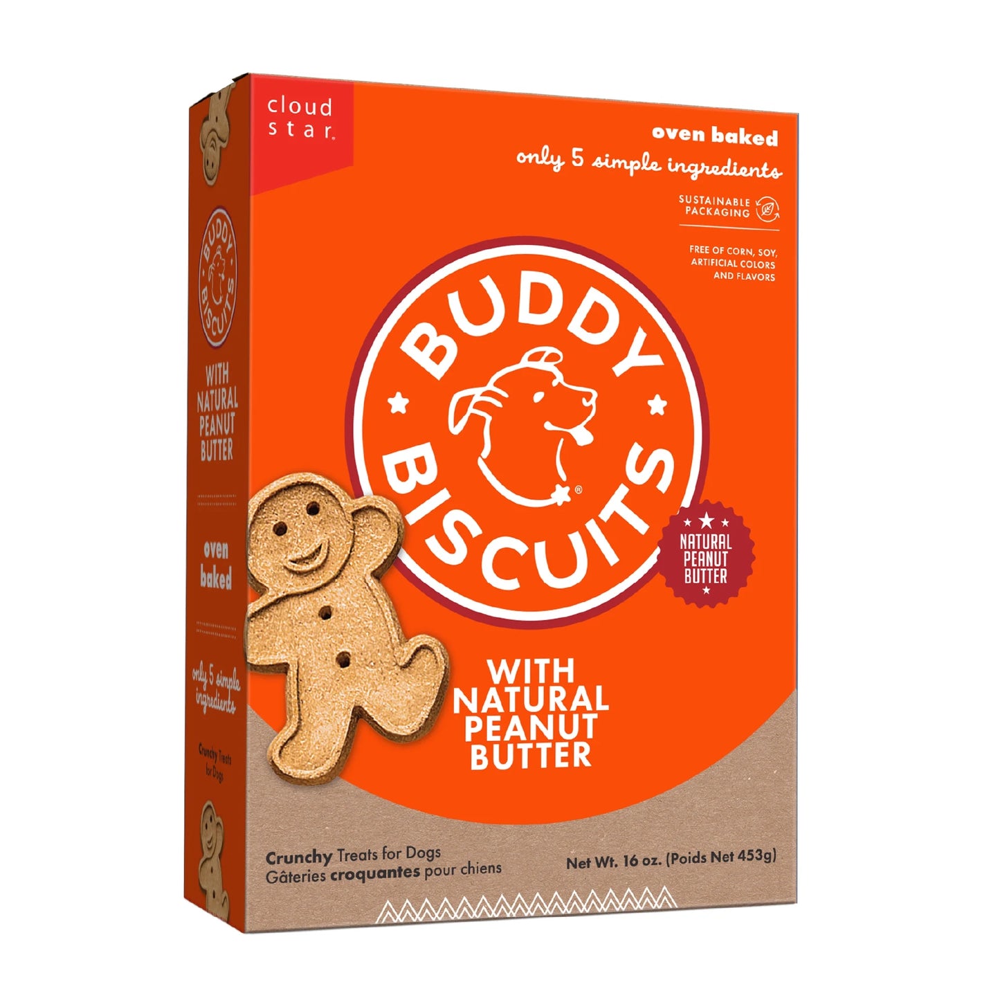 (2 Pack) Crunchy Dog Treats, Peanut Butter, 16 Oz. Box
