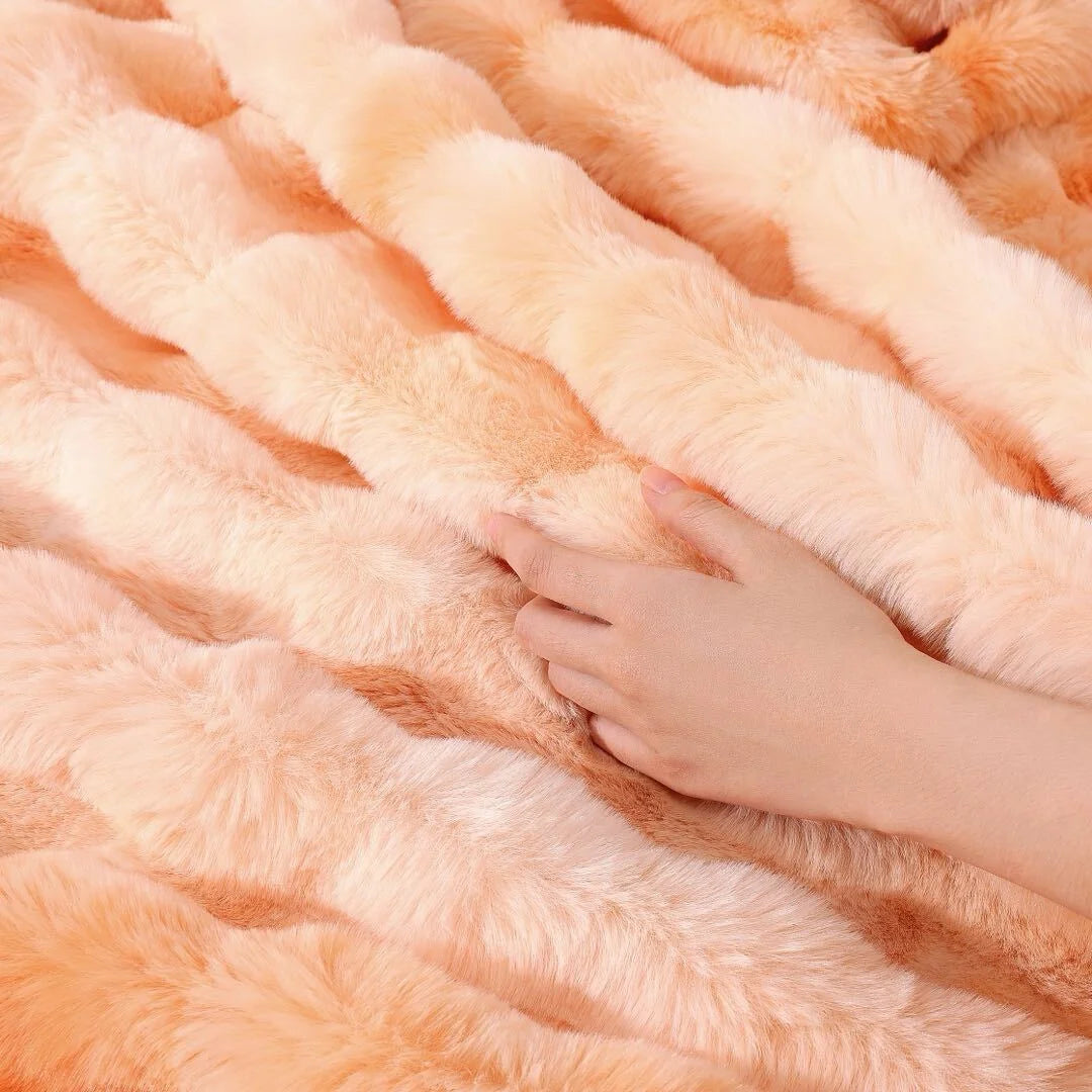 Throw Blanket for Couch Bed Fleece Flush Faux Fur Throw Blanket Back to School Room Decoration Gift 50" X 60"