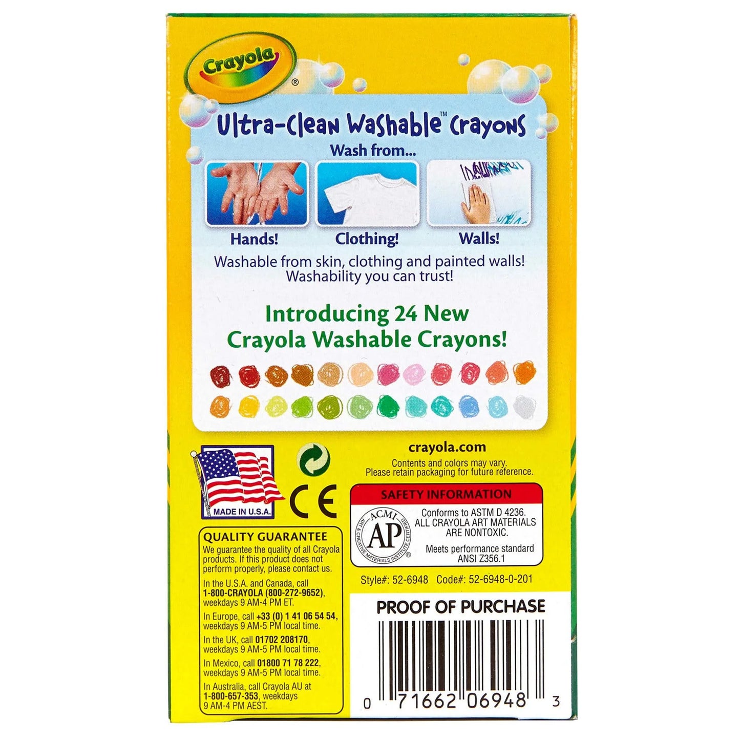 Classic Ultra-Clean Washable Crayons, 48 Count