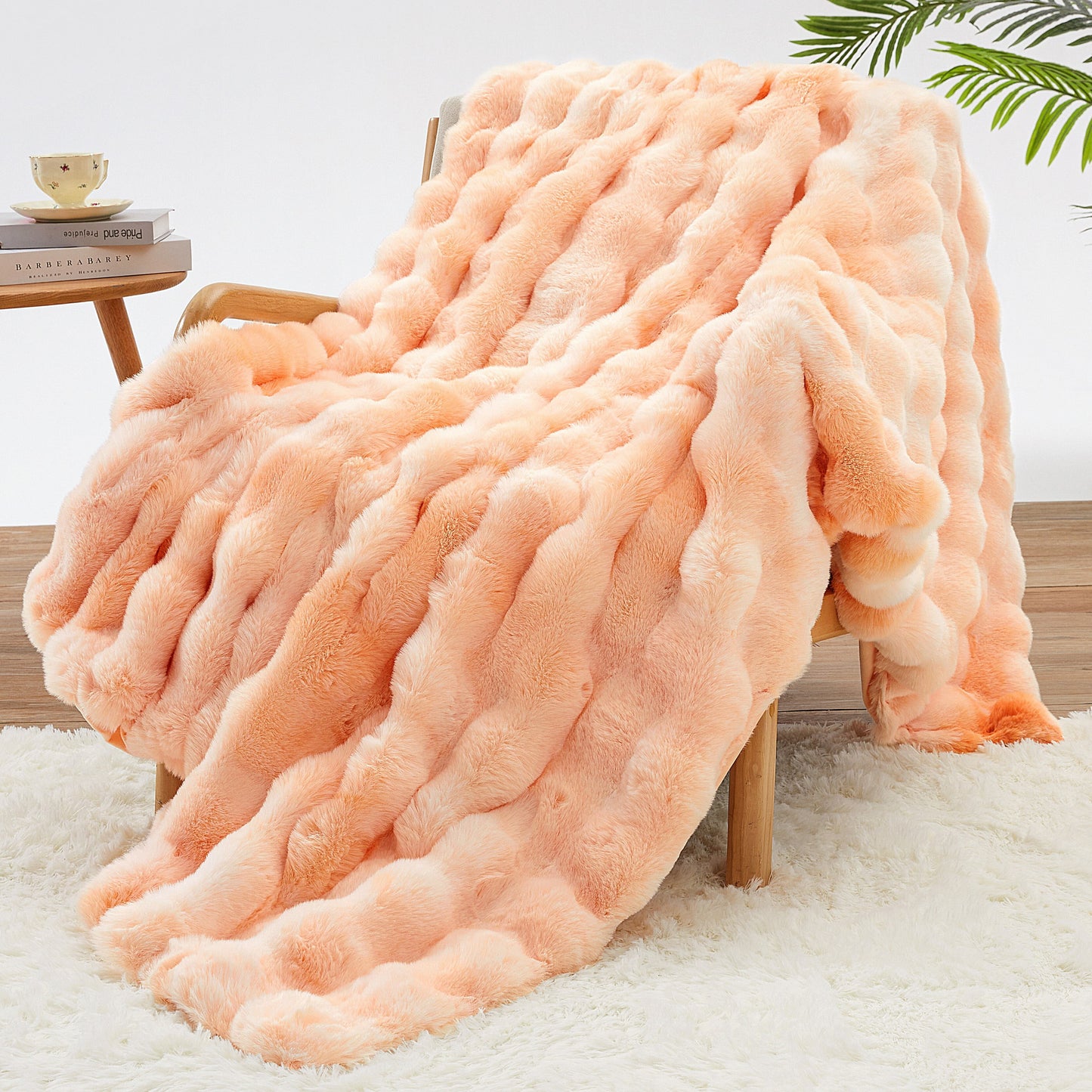Throw Blanket for Couch Bed Fleece Flush Faux Fur Throw Blanket Back to School Room Decoration Gift 50" X 60"