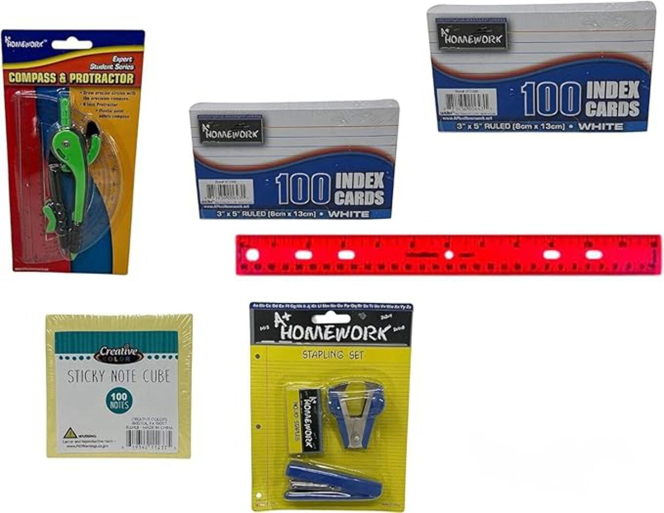 College Ruled Back to School Essential Supply Kit Bundle for Middle, High School