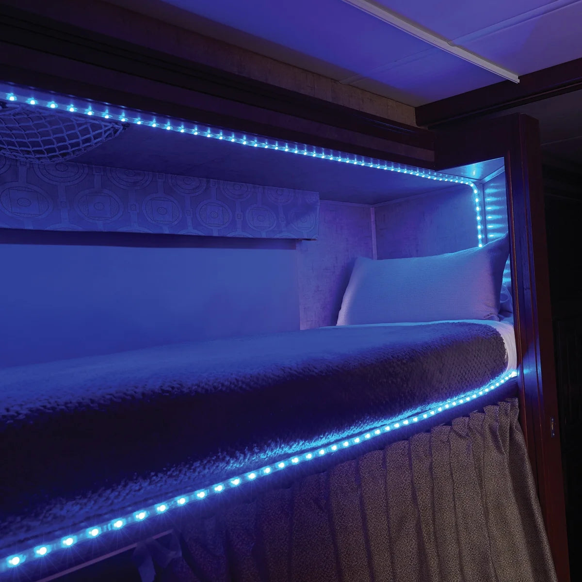 120 Volts Multicolor LED Strip Lights with Remote Control for RV Vehicle