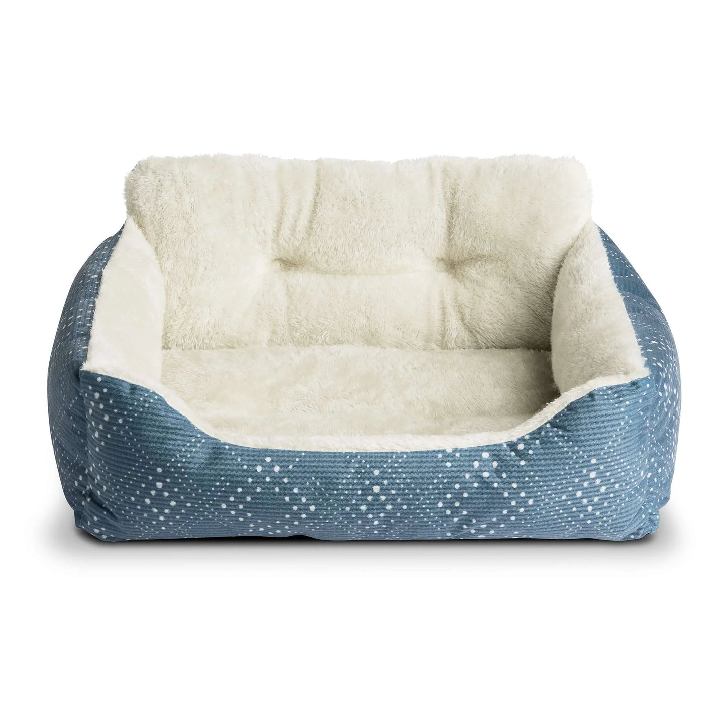 (6 Pack) Bed for Dogs & Cats, Plush Lounger, Portable, Machine Washable, Blue, 21" X 17"