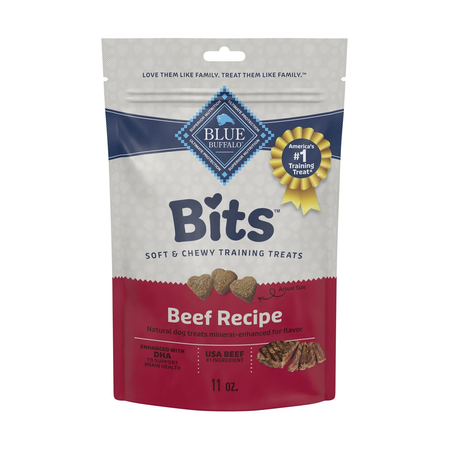 Bits Soft Dog Treats for Training, Enhanced with DHA, 11-Oz. Bag