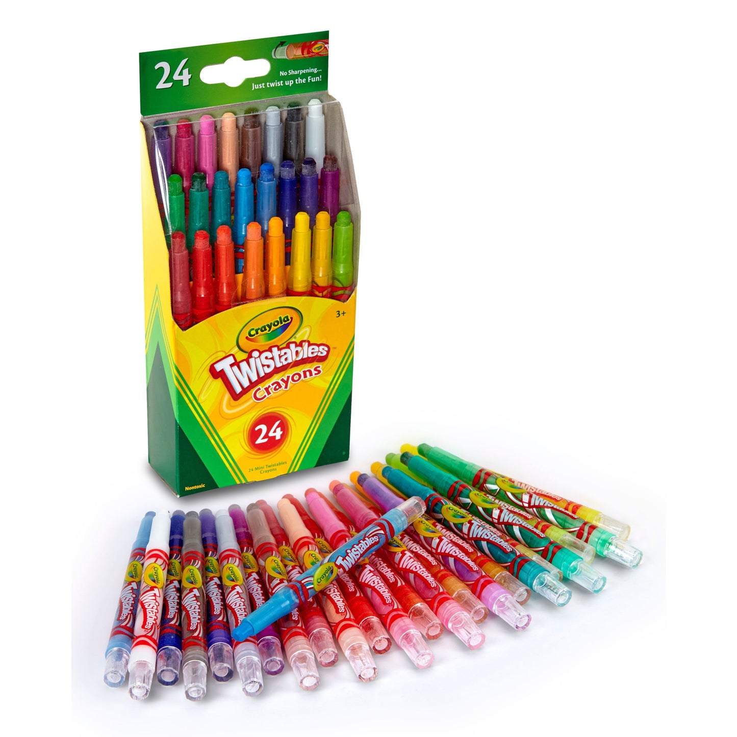 (3 Pack) Twistables Mini Crayon Set, 24 Ct, Back to School Supplies, Multi-Color