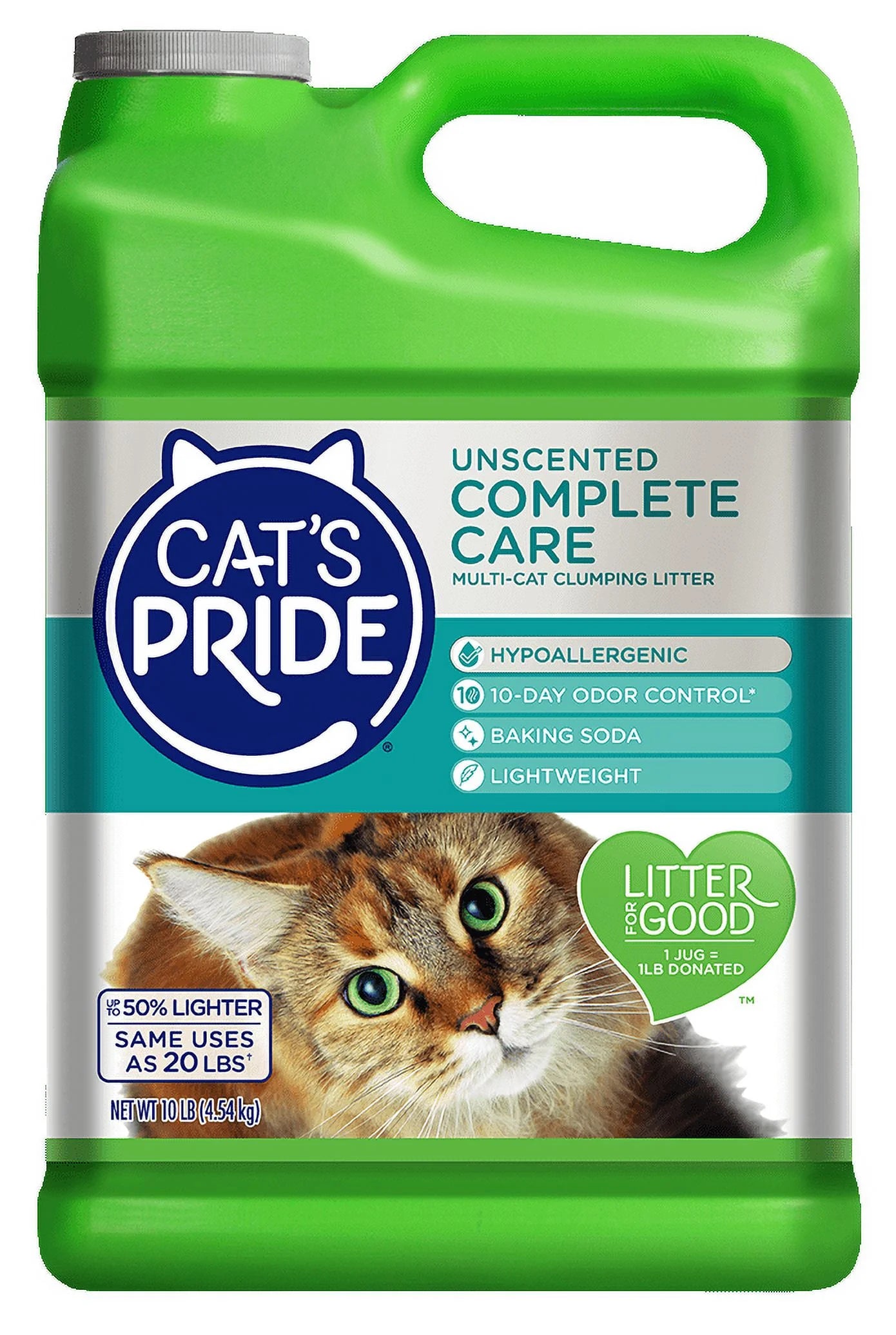 (2 Pack) Complete Care Unscented Multi-Cat Clumping Clay Cat Litter, 10 Lb Jug