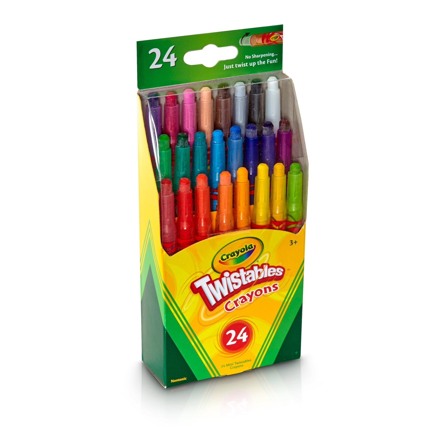(3 Pack) Twistables Mini Crayon Set, 24 Ct, Back to School Supplies, Multi-Color