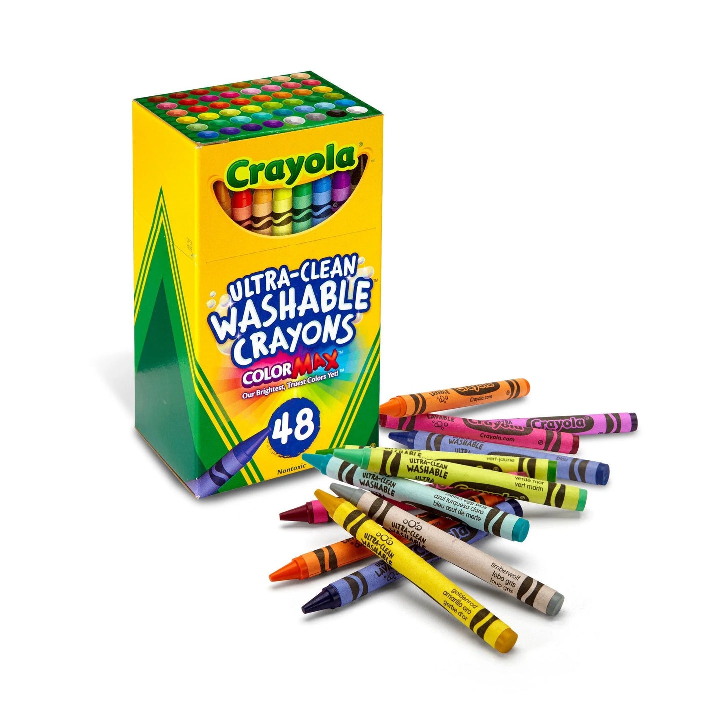 Classic Ultra-Clean Washable Crayons, 48 Count