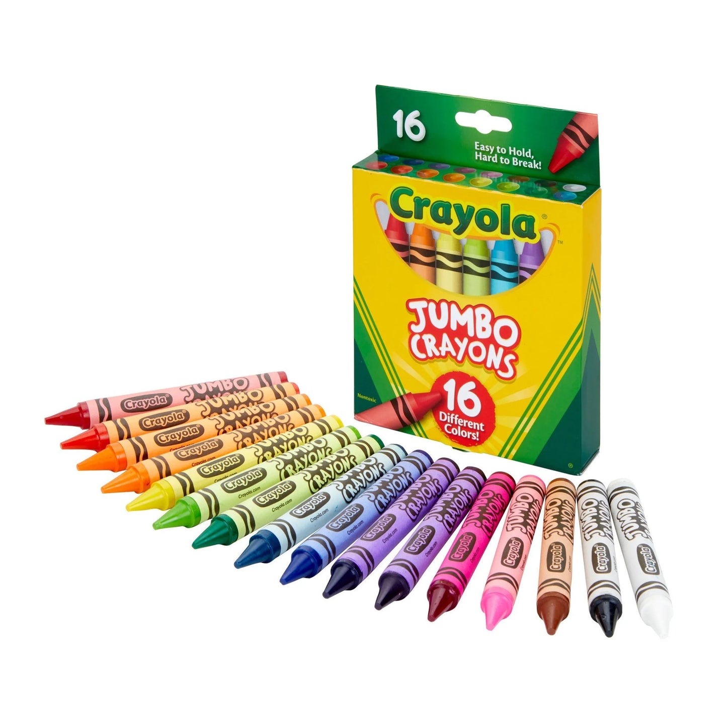 Jumbo Crayon Set, 16 Ct, Kindergarten School Supplies, Toddler Crayons, Gifts for Toddlers