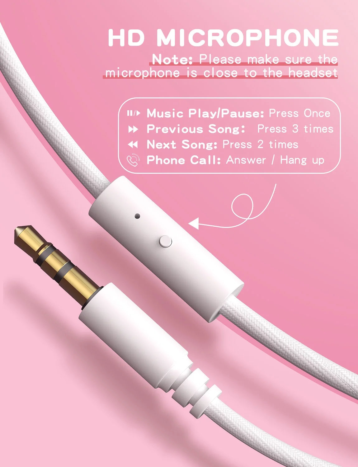 Kids Headphones for Girls with Microphone, Wired Kids Headphones for School Pad Phone Tablet, 85Db Volume Limited Hearing Protection, Preschool Graduation and Back to School Gifts for Kids