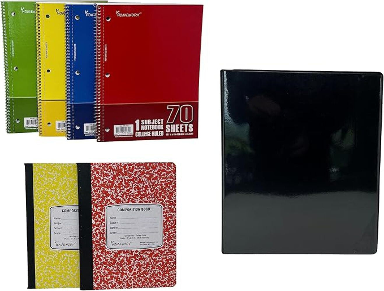 College Ruled Back to School Essential Supply Kit Bundle for Middle, High School