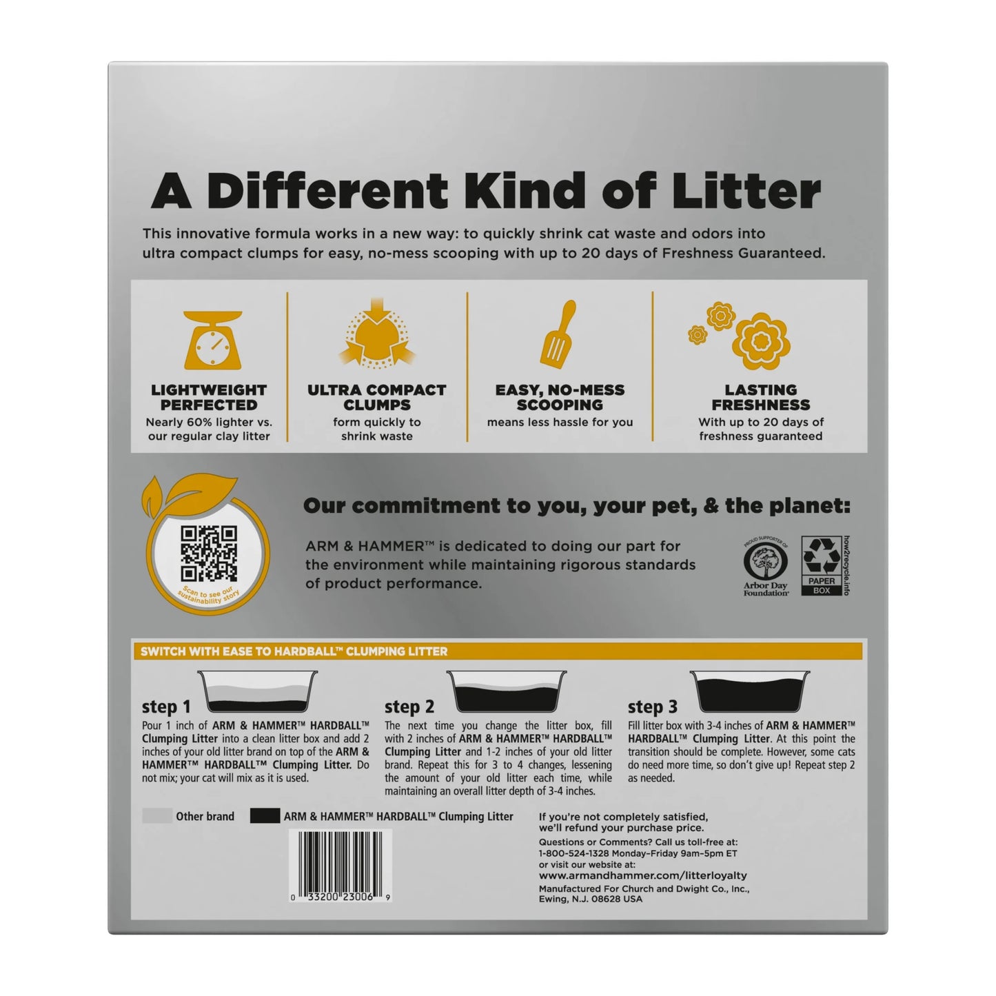 (3 Pack)  Hardball Lightweight Cat Litter, Multi-Cat No-Mess Scoopable Clumping Litter, 10.5 Lb