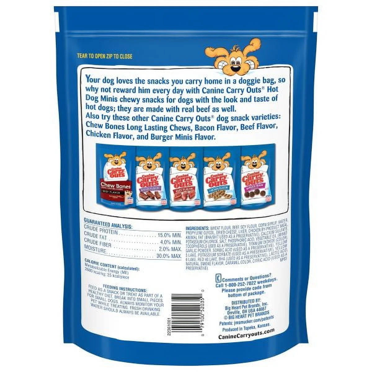 Hot Dog Minis Dog Treats, 22.5Oz Bag