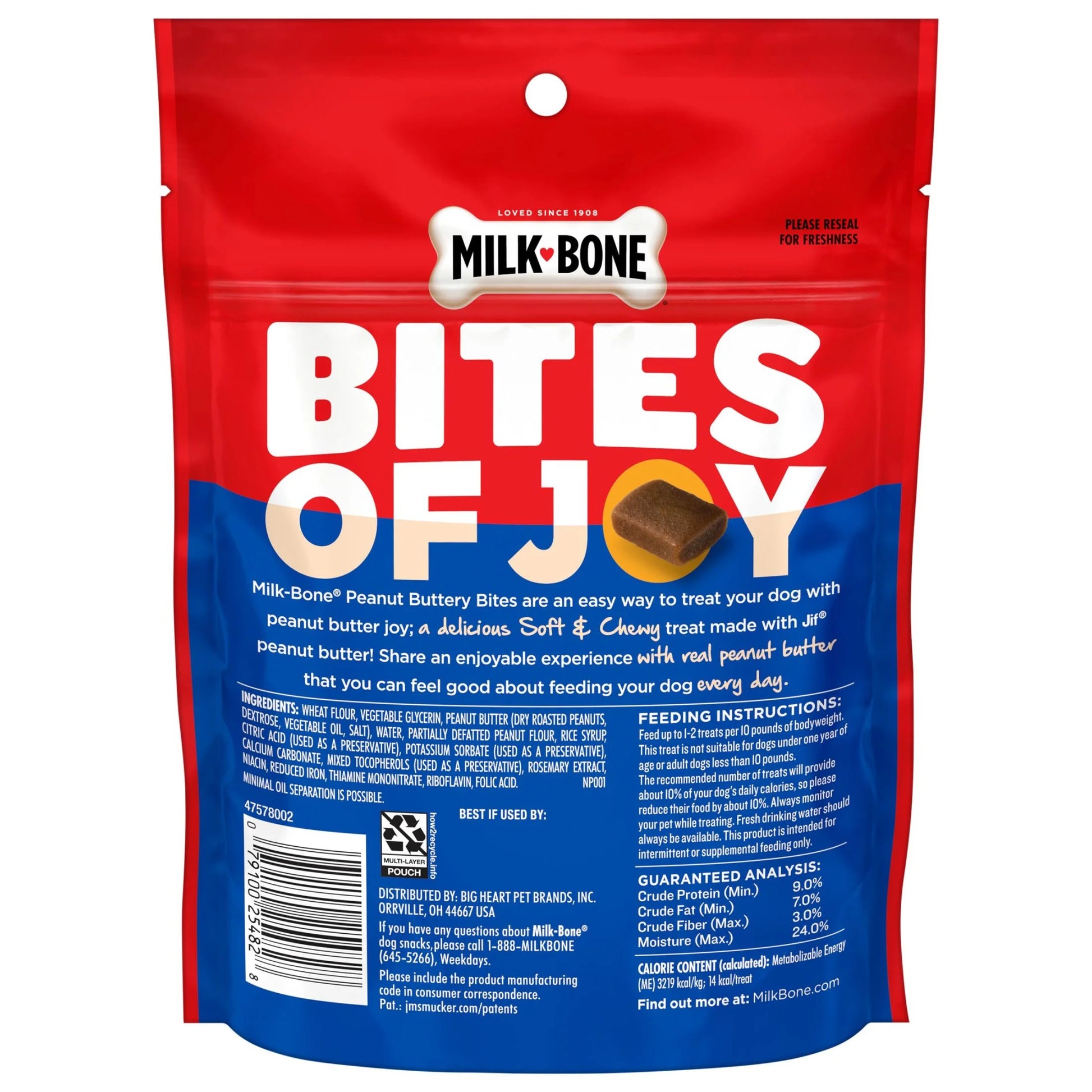 (7 Pack) Milk Bone Peanut Buttery Bites Soft Dog Treats with Jif Peanut Butter, 4.5 Oz Bag