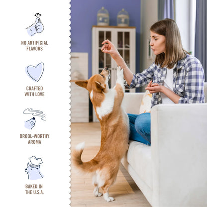 Grain-Free Woofers Dog Treats, Peanut Butter & Banana, 13 Oz