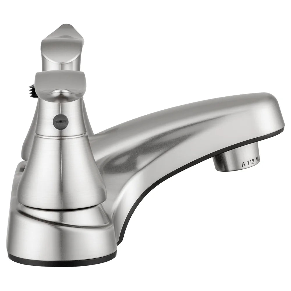 DF-PL720LH-SN RV Bathroom Faucet with Winged Levers and Shower Hose Diverter (Brushed Satin Nickel)