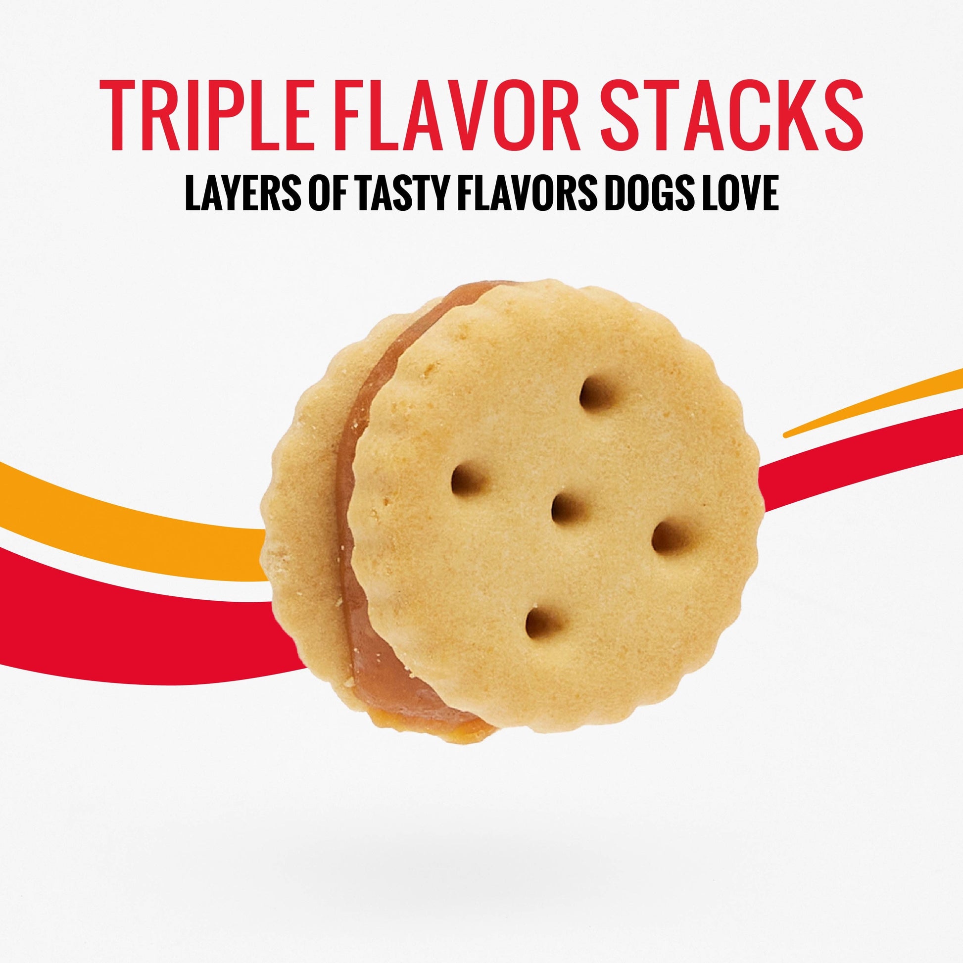 Good ‘N’ Tasty Triple Flavor Stacks, Treats for All Dogs with Chicken and Peanut Butter, 3.5 Oz