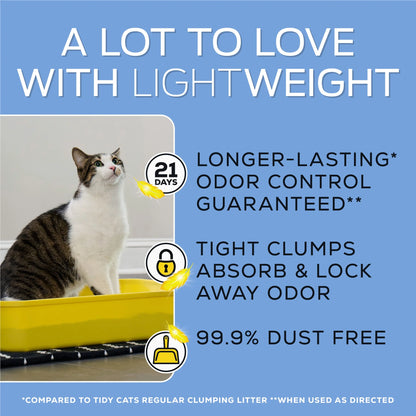 (3 Pack) Purina  Lightweight with Glade Clean Blossoms Scented Clumping Cat Litter