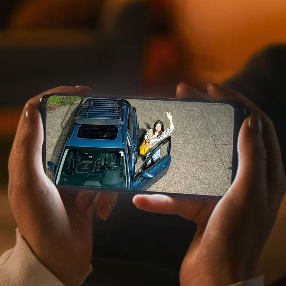 Outdoor Wireless 4-Smart Battery Operated 1080P Security Camera with Floodlight - Black