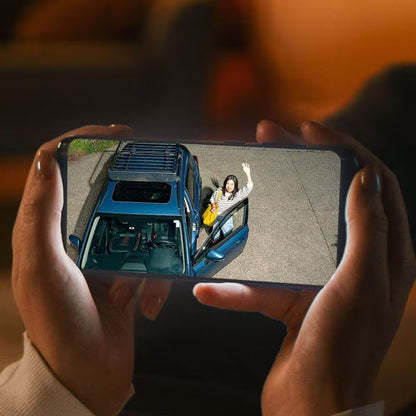 Outdoor Wireless 4-Smart Battery Operated 1080P Security Camera with Floodlight - Black