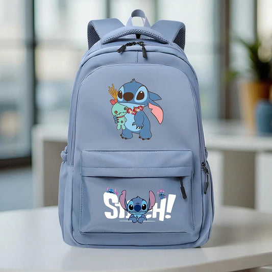 Stitch Large Capacity Backpack, Adjustable Straps for Daily Commute & Back to School, Work, Travel Carryall, Sturdy Construction