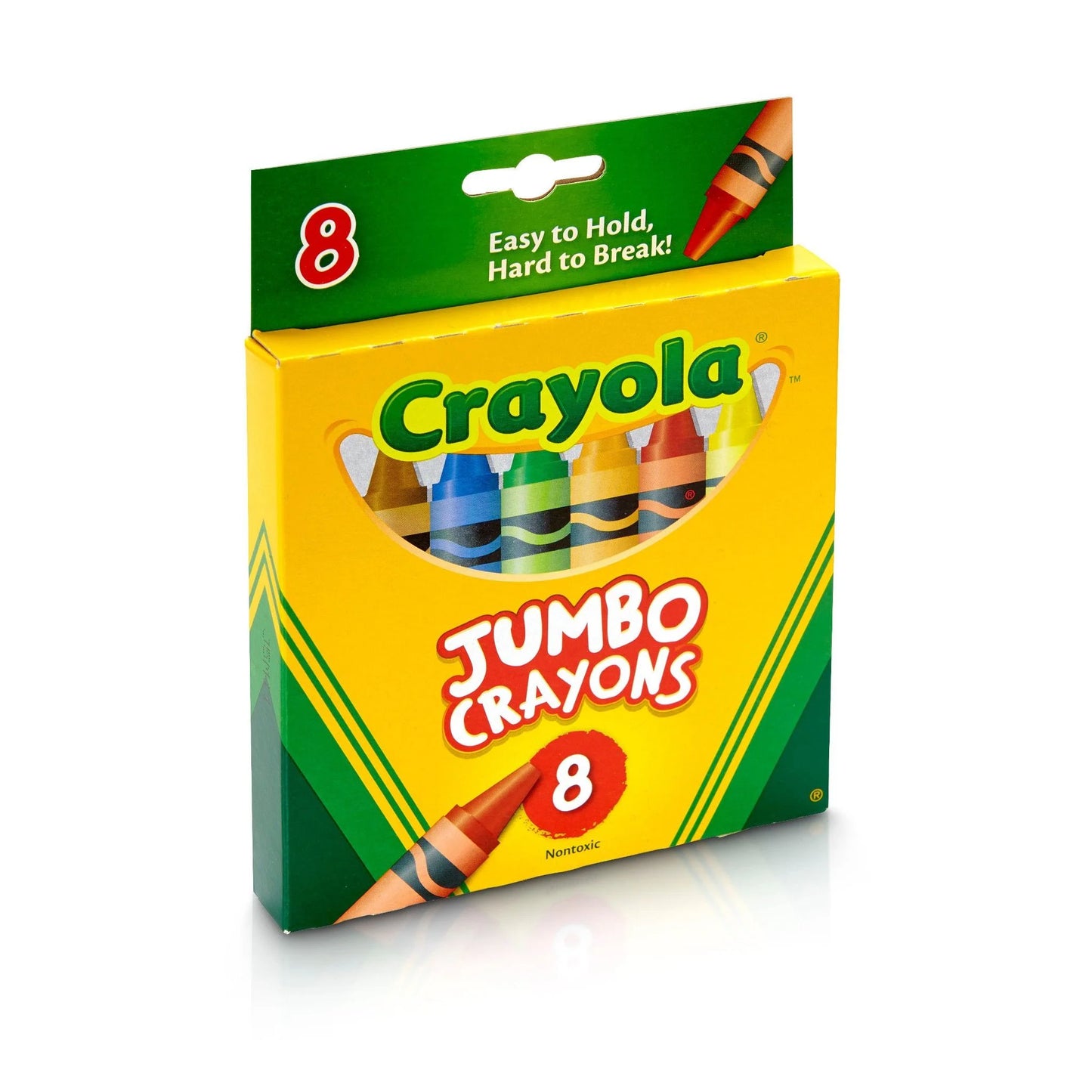 Jumbo Crayon Set, 8 Ct, Kindergarten and Preschool Supplies, Classroom Essentials, Coloring Gift for Toddlers, Ages 3+