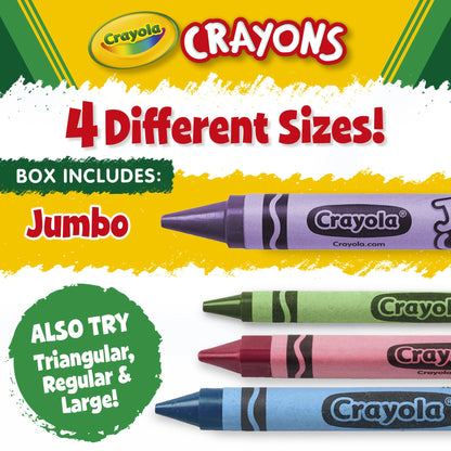 Jumbo Crayon Set, 16 Ct, Kindergarten School Supplies, Toddler Crayons, Gifts for Toddlers