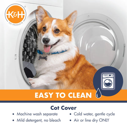 Original Pet Cot Elevated Dog Bed Blue/Black Mesh Medium 32 X 25 X 7 Inches