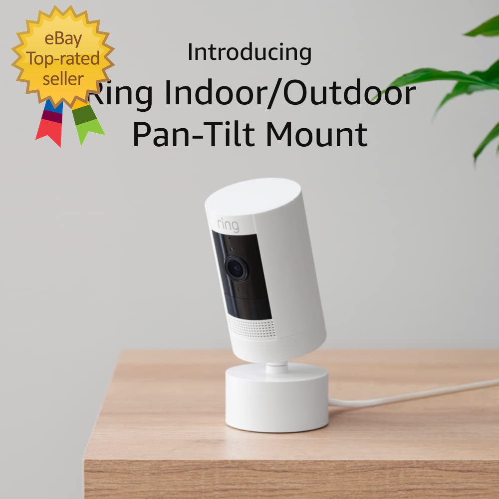 Indoor/Outdoor Pan-Tilt Mount for Outdoor Cam (Stick up Cam) Plug-In, White (Pow