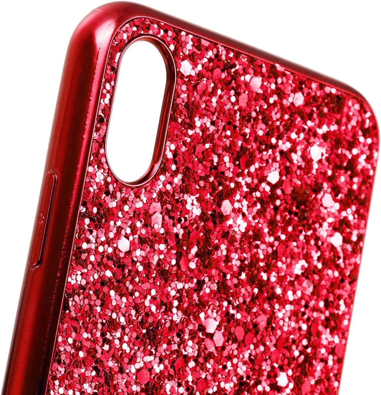 Compatible with Iphone Case,Crystal Diamond Glitter Bling Sparkly Soft Shockproof Cover for Women Girls Phone Case (Red,Iphone 12 Pro)