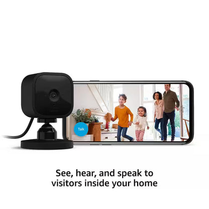 Mini Indoor Wired 1080P Wi-Fi Security Camera - Black (2-Pack)
