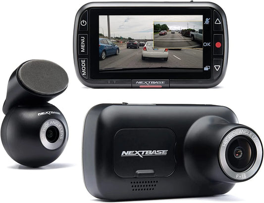 222XRWC 1080P Dash Cam + Rear Cam HD in Car Camera Bundle with Polarizing Filter, 32GB SD Card and Carry Case