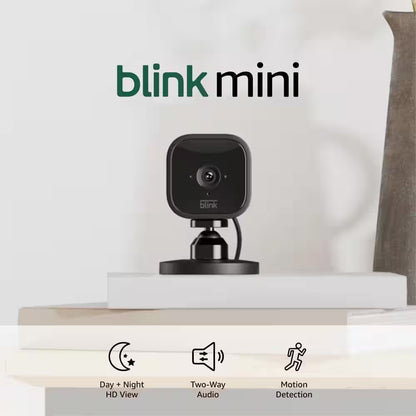 Mini Indoor Wired 1080P Wi-Fi Security Camera - Black (2-Pack)