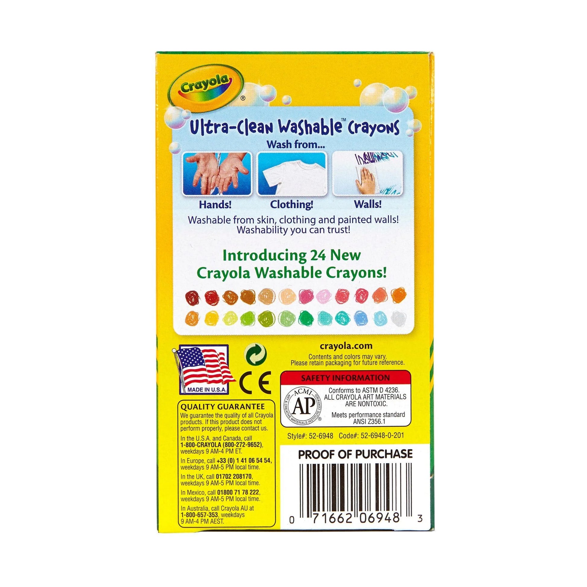 Classic Ultra-Clean Washable Crayons, 48 Count