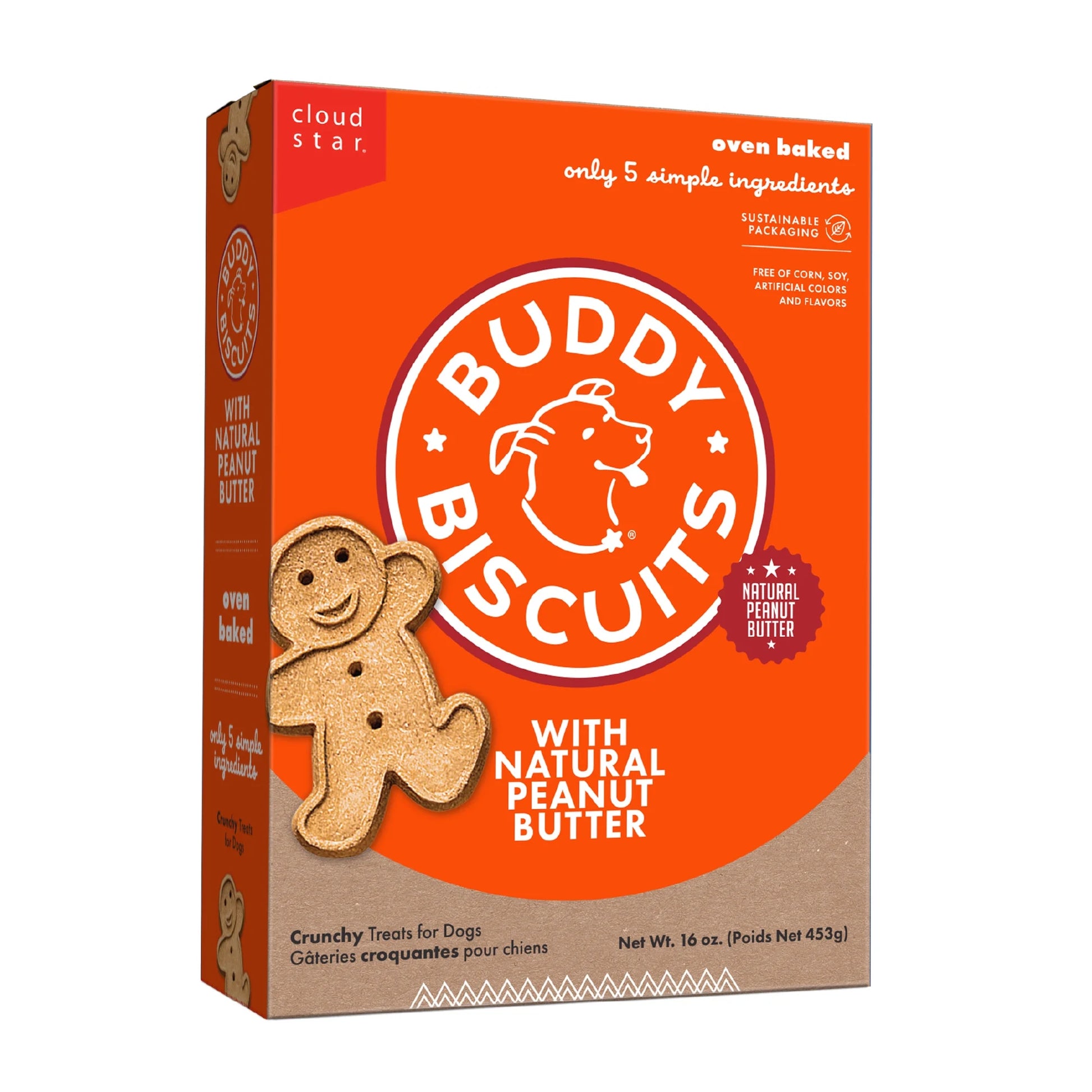 (2 Pack)  Crunchy Dog Treats, Peanut Butter, 16 Oz. Box