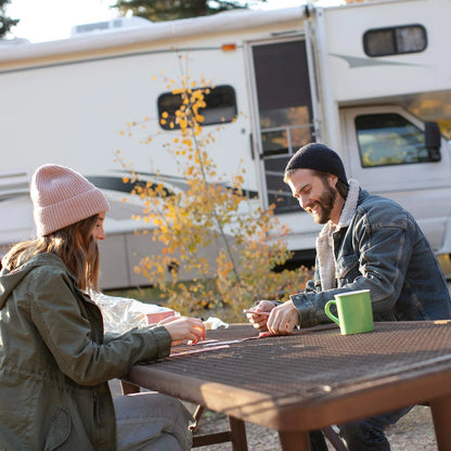 Lavatory Faucet with Smoked Acrylic Knobs for RV Bathrooms - Brushed Satin Nickel